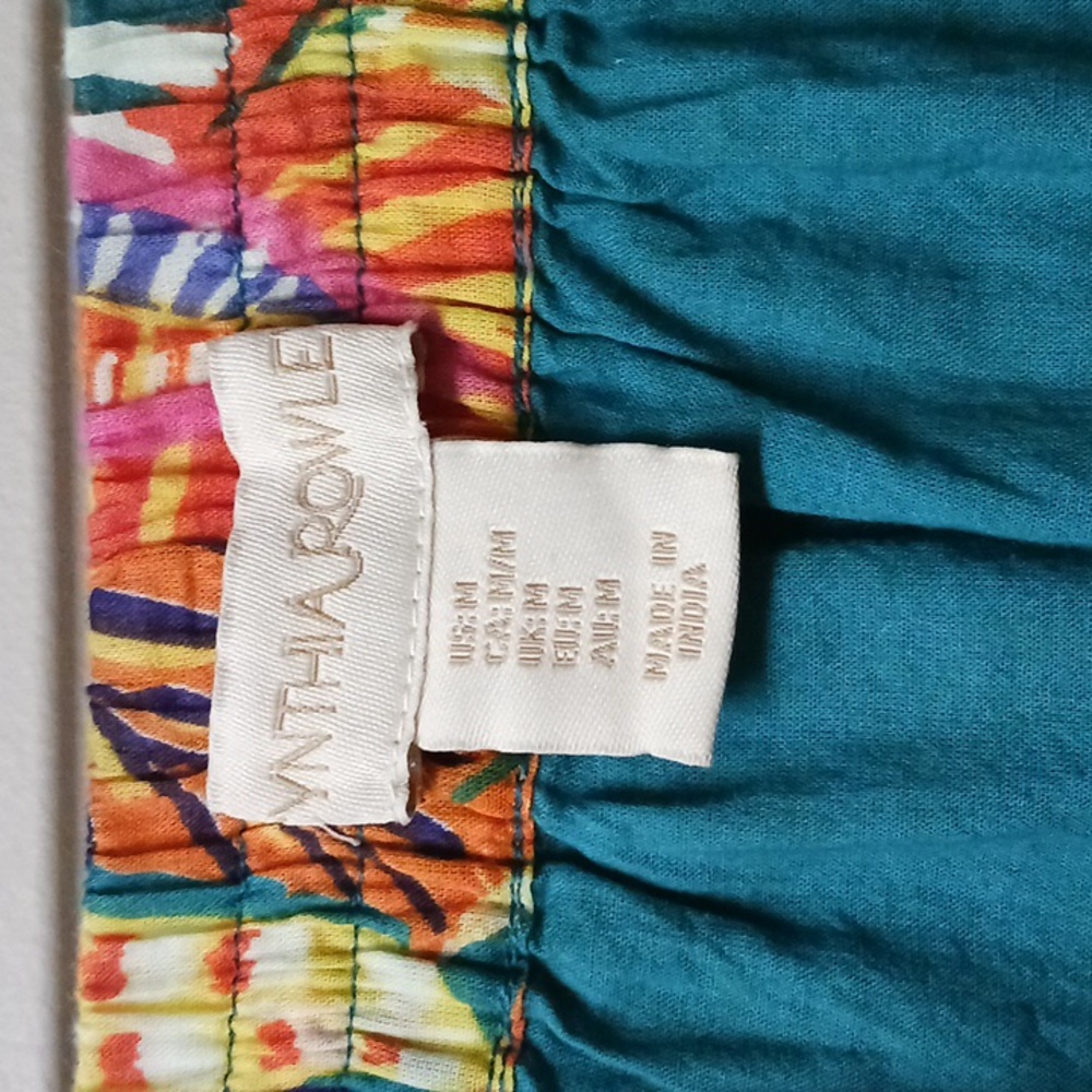 Cynthia Rowley Colorful Leaf Print Cotton Mini Skirt Size M - Picture 10 of 12